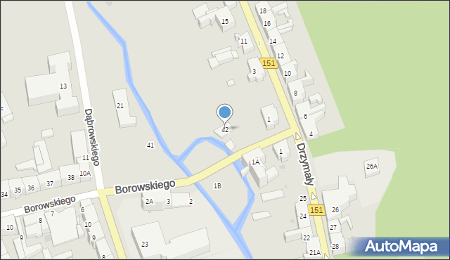 Gorzów Wielkopolski, Borowskiego Edwarda, 42, mapa Gorzów Wielkopolski