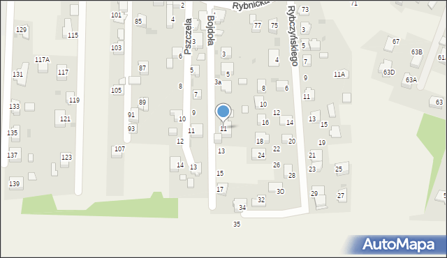 Gostyń, Bojdoła Wilhelma, 11, mapa Gostyń