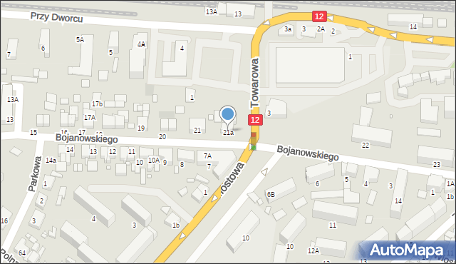 Gostyń, Bojanowskiego Edmunda, 21a, mapa Gostyń