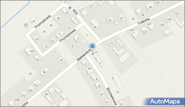 Gowarzewo, Borówkowa, 1a, mapa Gowarzewo