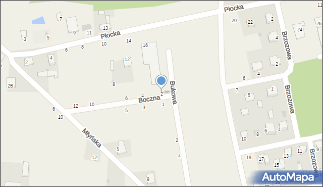 Gozdowo, Boczna, 2, mapa Gozdowo