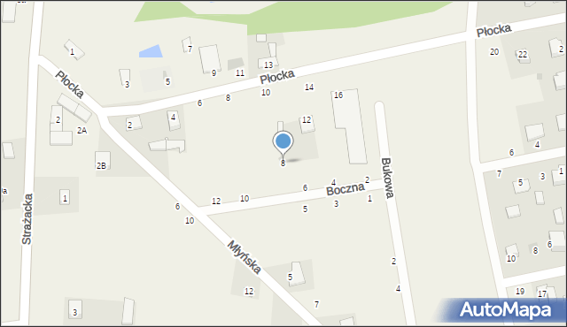 Gozdowo, Boczna, 8, mapa Gozdowo