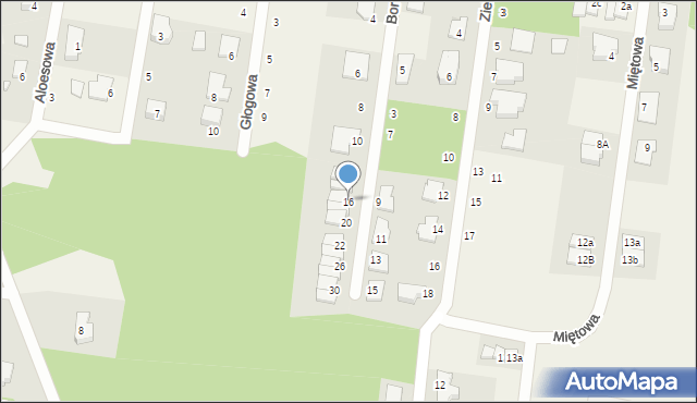 Grabówka, Borówkowa, 16, mapa Grabówka