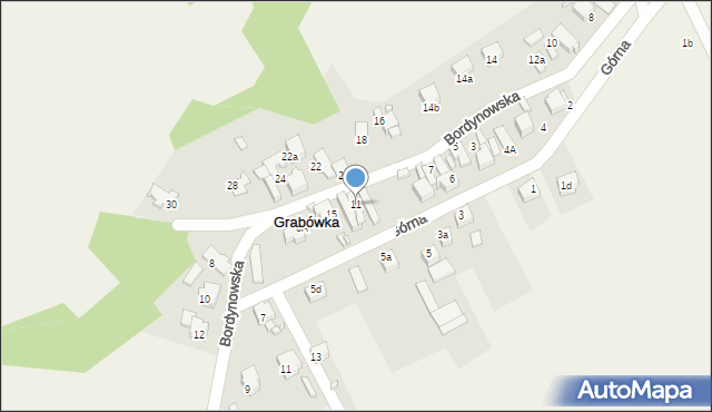 Grabówka, Bordynowska, 11, mapa Grabówka