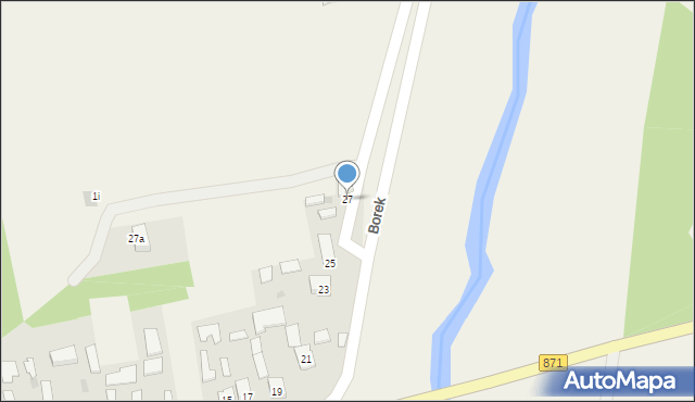 Grębów, Borek, 27, mapa Grębów