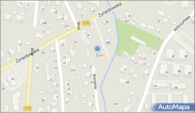 Grodzisk Mazowiecki, Bociania, 4, mapa Grodzisk Mazowiecki