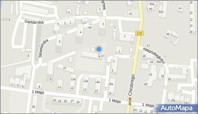 Gryfino, Bolesława Krzywoustego, 5, mapa Gryfino