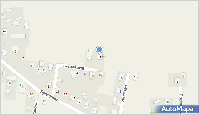 Gryźliny, Borówkowa, 13, mapa Gryźliny