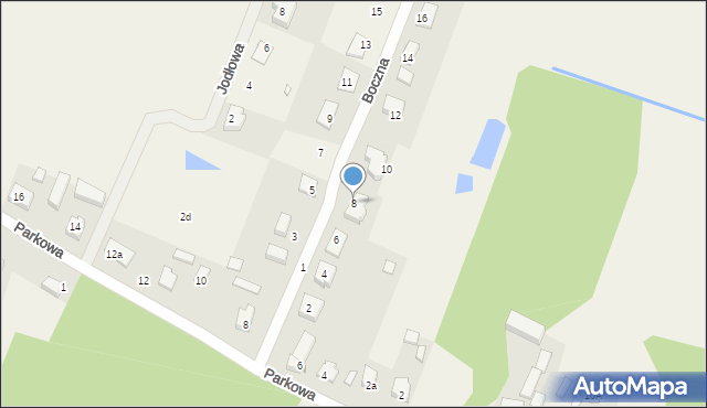 Grzebienisko, Boczna, 8, mapa Grzebienisko