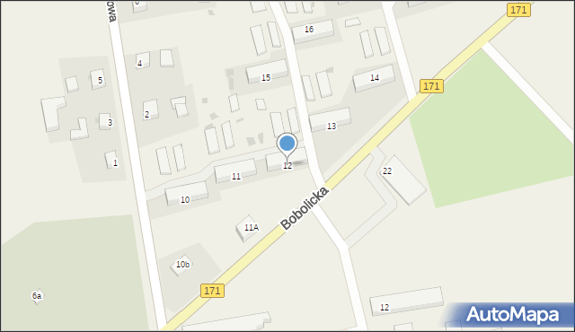 Grzmiąca, Bobolicka, 12, mapa Grzmiąca