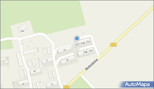 Grzmiąca, Bobolicka, 21C, mapa Grzmiąca