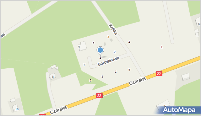 Gutowiec, Borowikowa, 4, mapa Gutowiec