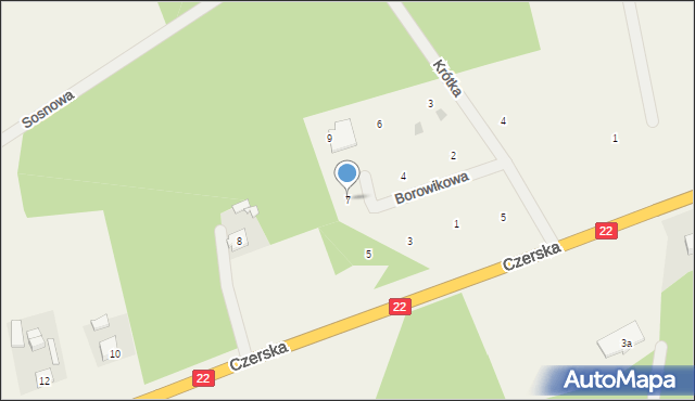 Gutowiec, Borowikowa, 7, mapa Gutowiec