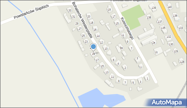 Hanulin, Bohaterów Westerplatte, 19, mapa Hanulin