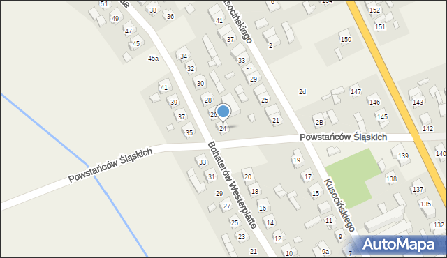 Hanulin, Bohaterów Westerplatte, 24, mapa Hanulin