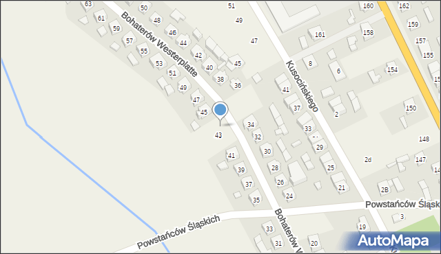 Hanulin, Bohaterów Westerplatte, 45a, mapa Hanulin