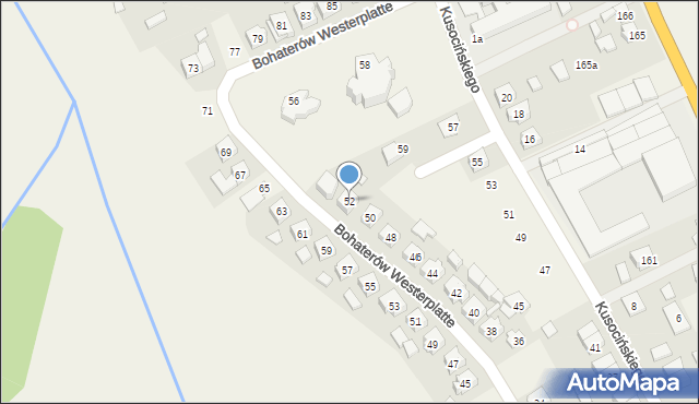 Hanulin, Bohaterów Westerplatte, 52, mapa Hanulin