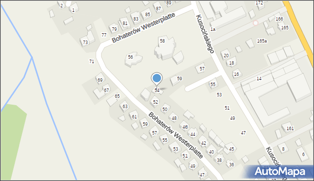 Hanulin, Bohaterów Westerplatte, 54, mapa Hanulin