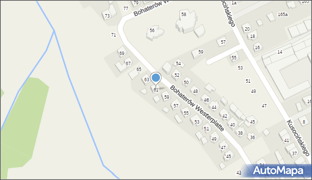 Hanulin, Bohaterów Westerplatte, 61, mapa Hanulin