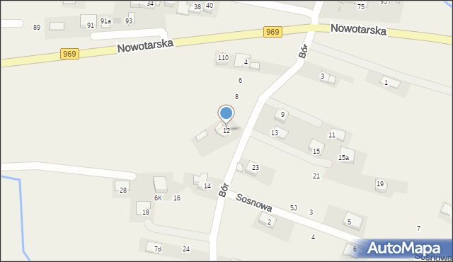 Harklowa, Bór, 12, mapa Harklowa