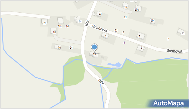 Harklowa, Bór, 29, mapa Harklowa