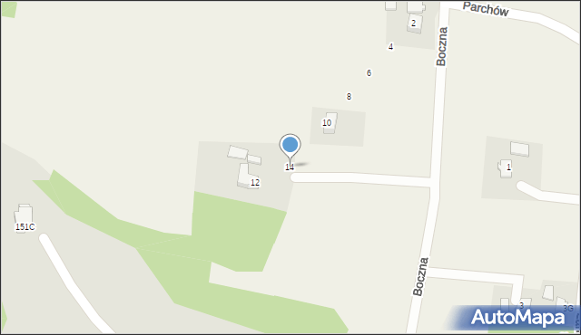 Hażlach, Boczna, 14, mapa Hażlach