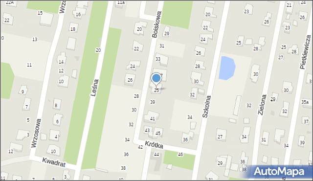 Hornówek, Boiskowa, 25, mapa Hornówek