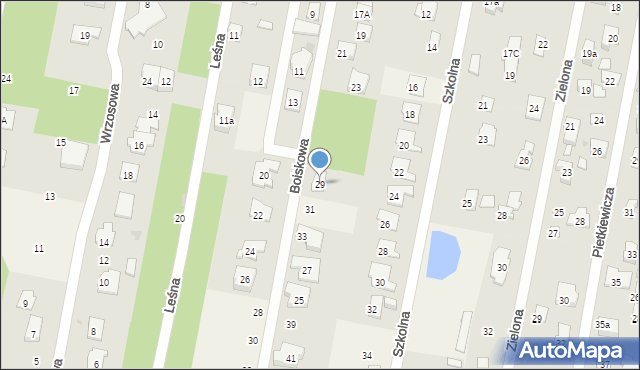 Hornówek, Boiskowa, 29, mapa Hornówek