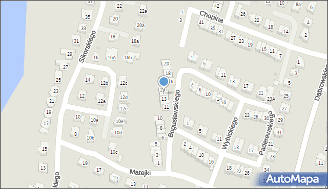 Iława, Bogusławskiego Wojciecha, 14, mapa Iława