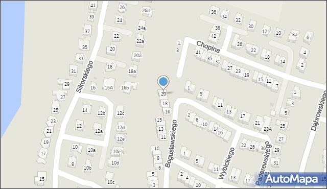 Iława, Bogusławskiego Wojciecha, 20, mapa Iława