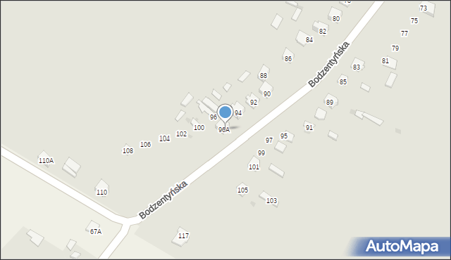 Iłża, Bodzentyńska, 98a, mapa Iłża