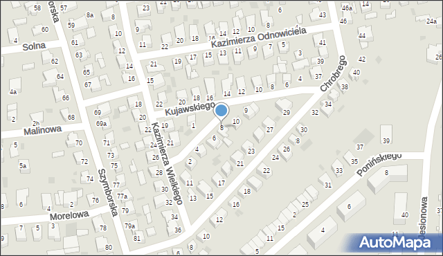 Inowrocław, Bolesława Śmiałego, 8, mapa Inowrocławia