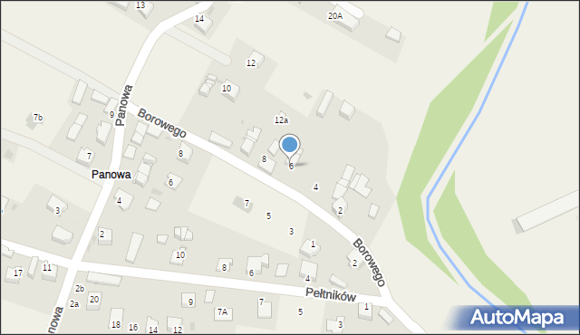 Jabłonka, Borowego Piotra, 6, mapa Jabłonka