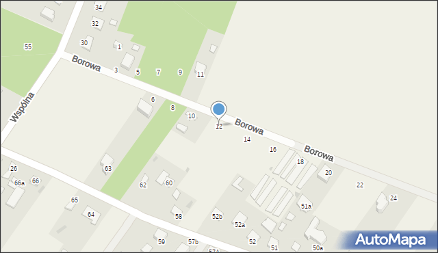 Jachranka, Borowa, 12, mapa Jachranka
