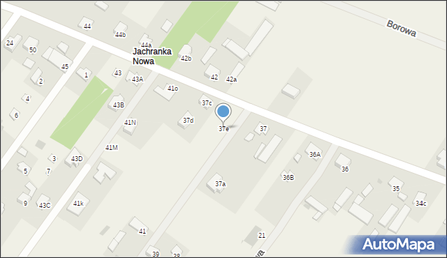 Jachranka, Borowa, 37e, mapa Jachranka