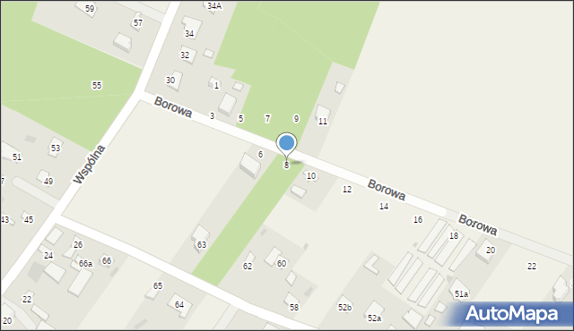 Jachranka, Borowa, 8, mapa Jachranka