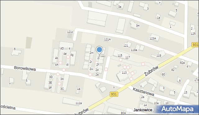 Jankowice, Borowikowa, 2j, mapa Jankowice