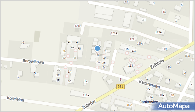 Jankowice, Borowikowa, 2s, mapa Jankowice