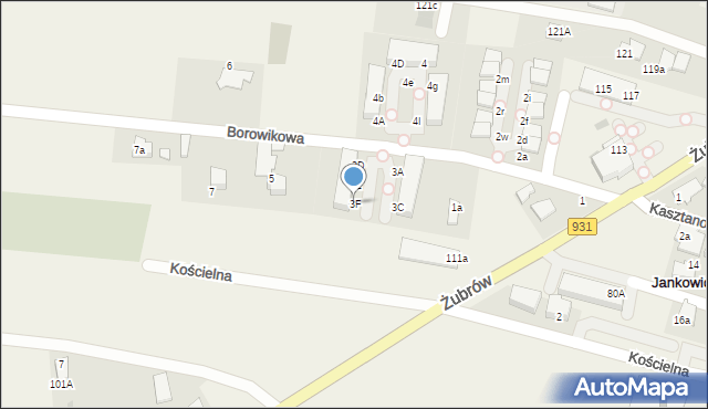 Jankowice, Borowikowa, 3F, mapa Jankowice