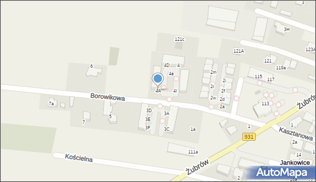 Jankowice, Borowikowa, 4A, mapa Jankowice