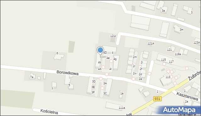 Jankowice, Borowikowa, 4c, mapa Jankowice