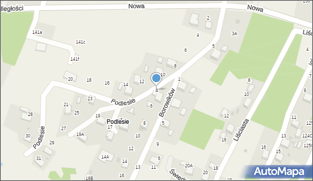 Jankowice, Borowików, 4, mapa Jankowice