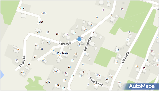 Jankowice, Borowików, 6, mapa Jankowice