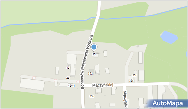 Janów Lubelski, Bohaterów Porytowego Wzgórza, 35, mapa Janów Lubelski