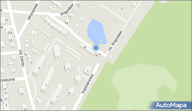 Jarocin, Bogusław, 1a, mapa Jarocin