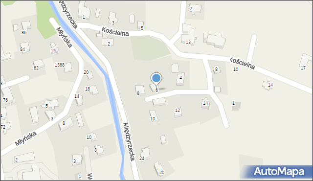 Jasienica, Boczna, 6, mapa Jasienica