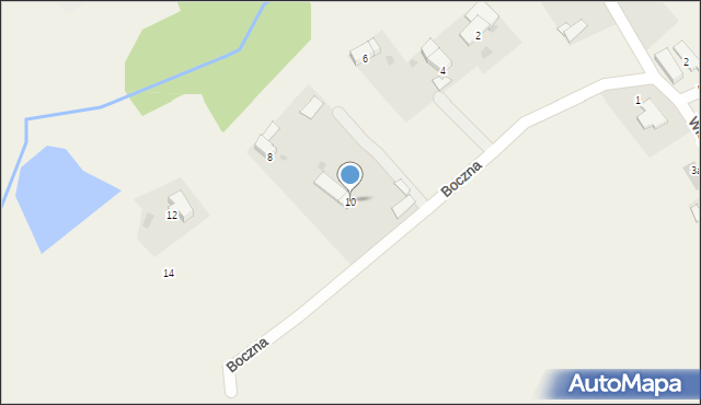 Jaśkowice, Boczna, 10, mapa Jaśkowice