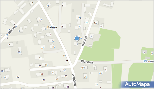 Jastkowice, Boczna, 5, mapa Jastkowice
