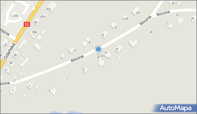 Jastrowie, Boczna, 11, mapa Jastrowie