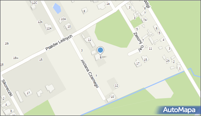 Jastrzębie, Bociana Czarnego, 5, mapa Jastrzębie